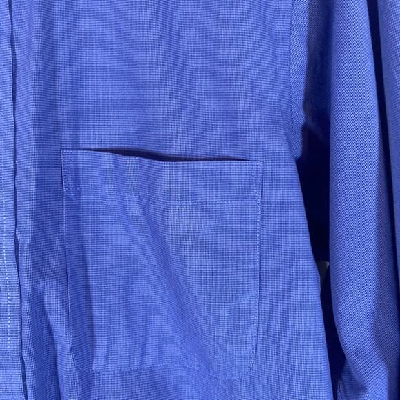 IZOD Blue Classic Collared Long Sleeve Button Down Shirt Men Sz 32/33 Small - Picture 4 of 10